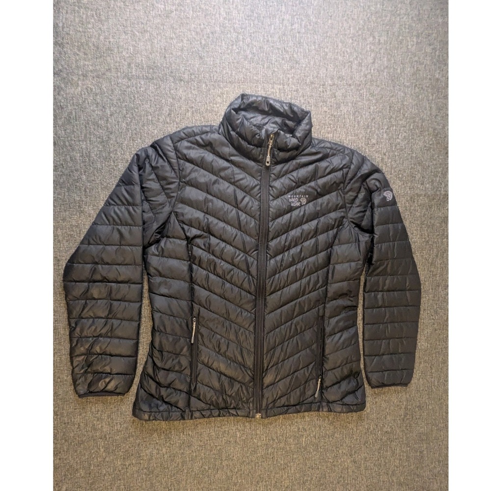 Mountain Hardwear Black Quilted Puffer Jacket Full Zip Outdoor Coat Womens Large